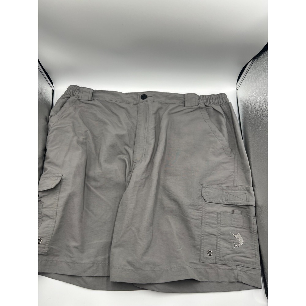 Reel Legends Mens‎ Gray Cargo Shorts Size 2XL 7" Inseam